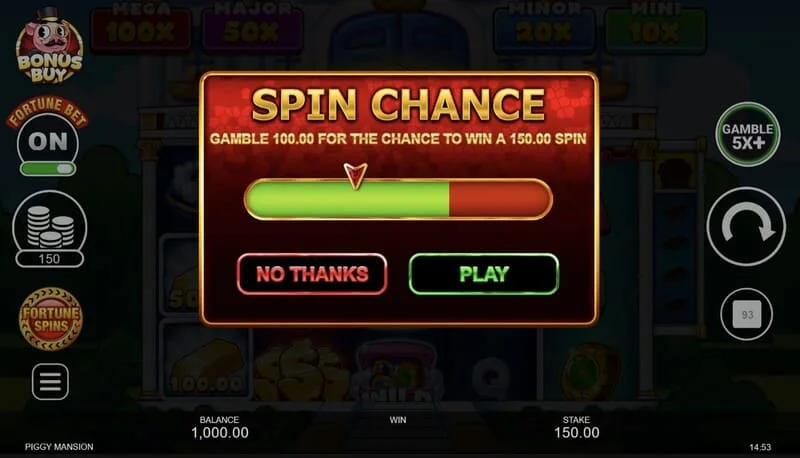 Piggy Mansion – Free Spins paleidimas